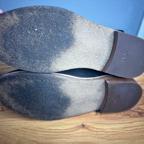 Ugg Clementine Leather Ankle Bootie Size 6 Shearling Lined Brown Zip‎ Classic - Picture 8 of 8